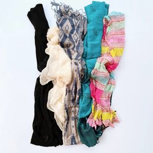 8 Scarf Assorted European  Scarves Bundle
